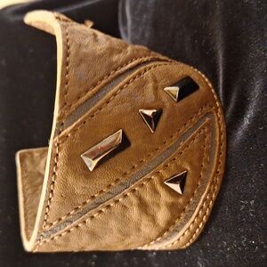 Vintage Leather Brown Cuff Bracelet